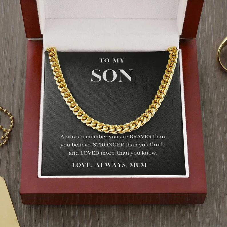 Luxury Cuban Link Chain – Premium Gold/Platinum Finish, Gift Box Set