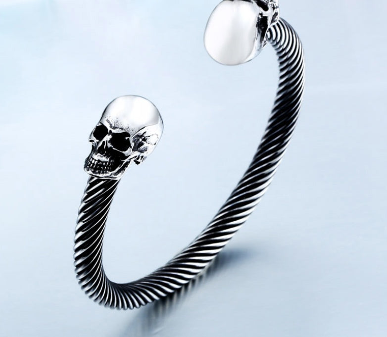 Titanium Steel - New Punk Skull Bracelet For Man
