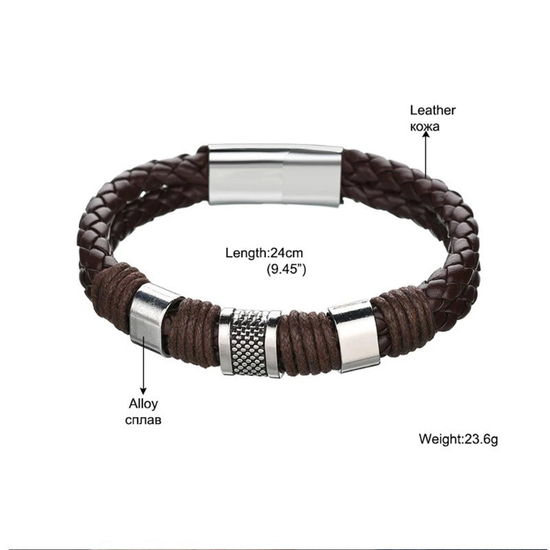 Black & Brown Braided Bracelet