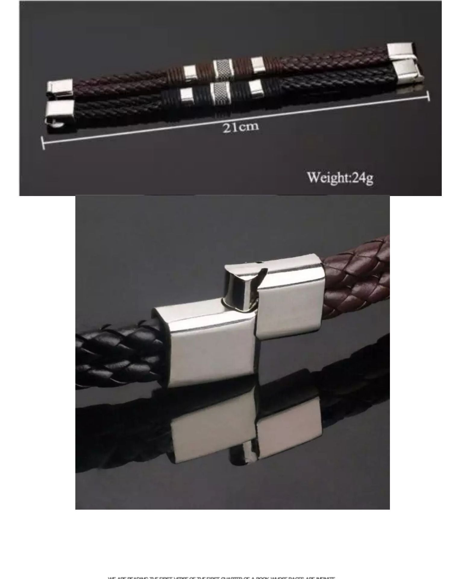 Black & Brown Braided Bracelet