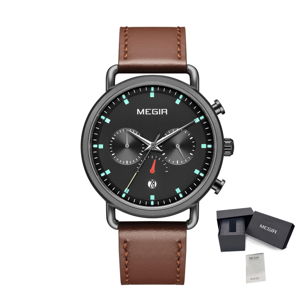 MEGIR Men Watch Top Brand Fashion Casual Quartz Watches Waterproof Date Man Sports Military Wristwatch Clock Relogio Masculino-17