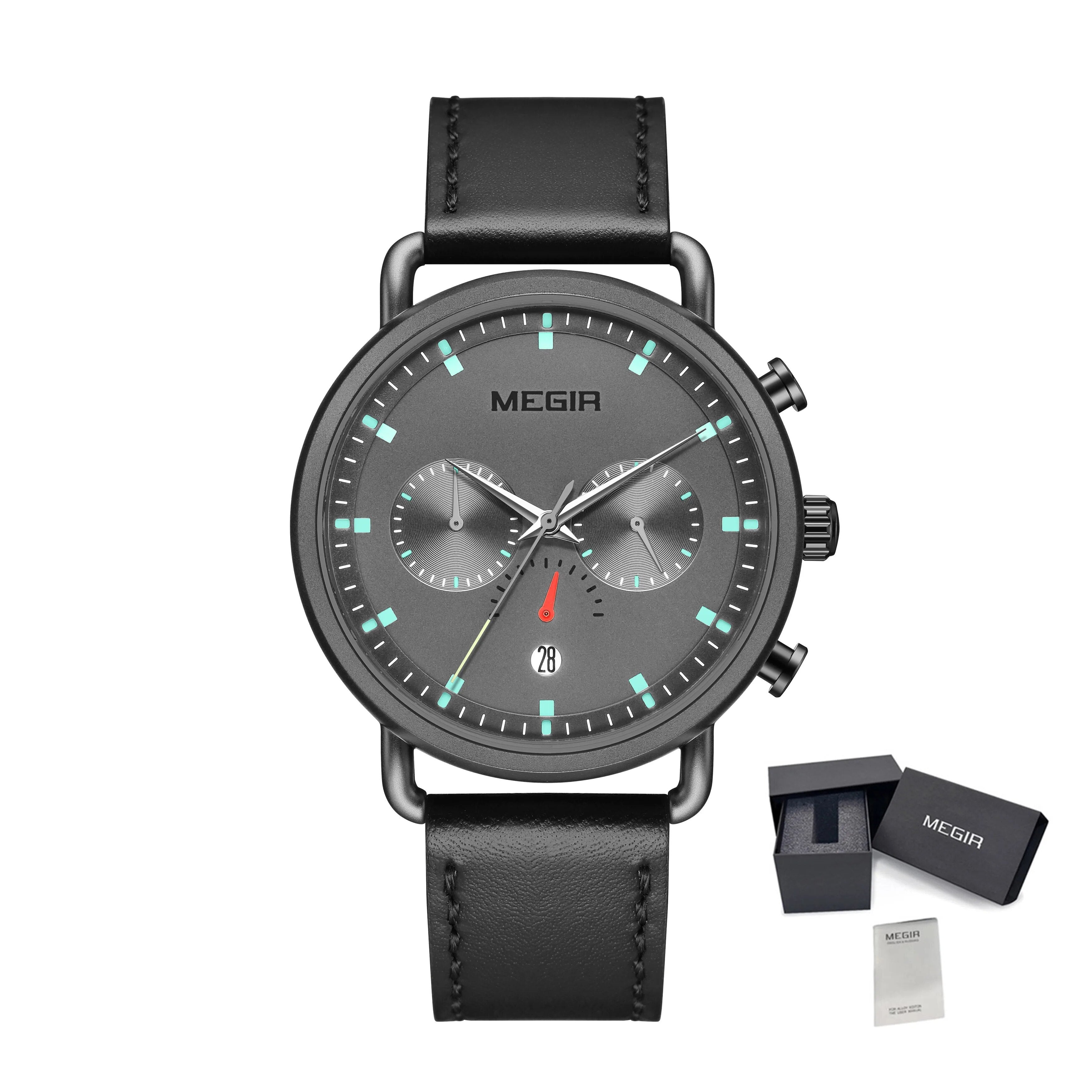 MEGIR Men Watch Top Brand Fashion Casual Quartz Watches Waterproof Date Man Sports Military Wristwatch Clock Relogio Masculino-18