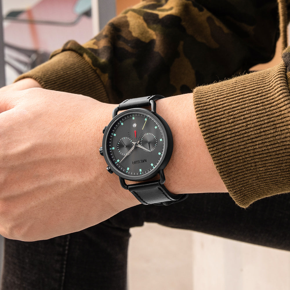 MEGIR Men Watch Top Brand Fashion Casual Quartz Watches Waterproof Date Man Sports Military Wristwatch Clock Relogio Masculino-4