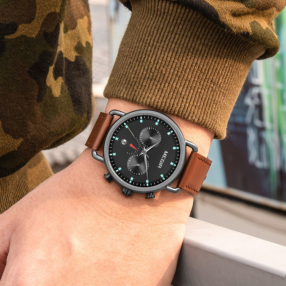 MEGIR Men Watch Top Brand Fashion Casual Quartz Watches Waterproof Date Man Sports Military Wristwatch Clock Relogio Masculino-5