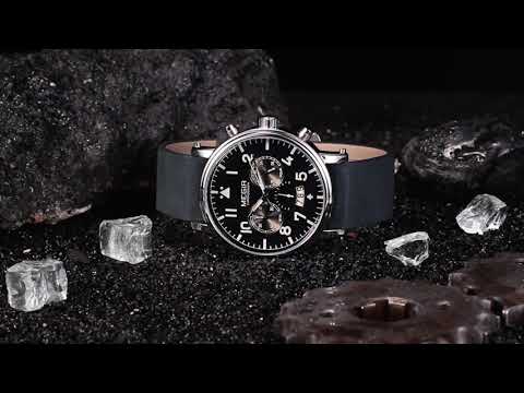MEGIR Fashion Mens Watches Leather Military Sport Watch Chronograph Luminous Waterproof Quartz Wristwatch Man Clock Reloj Hombre-11