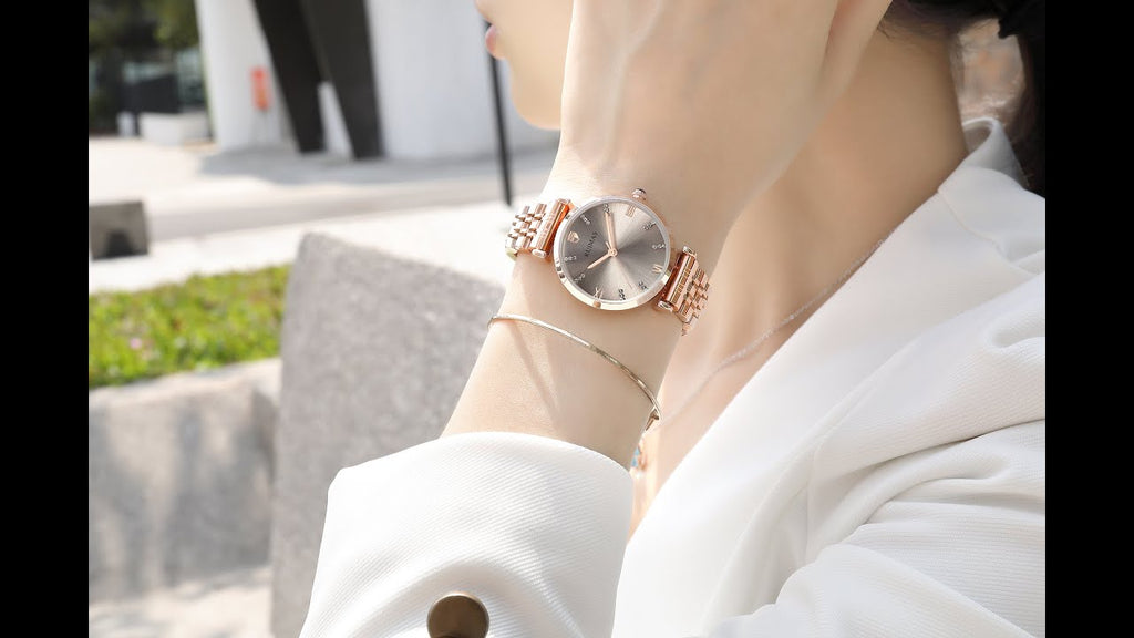 RUIMAS Women Watches Top Brand Luxury Quartz Watch Waterproof Fashion Ladies Wristwatch Stain Steel Dress Clock Reloj Mujer 536-12