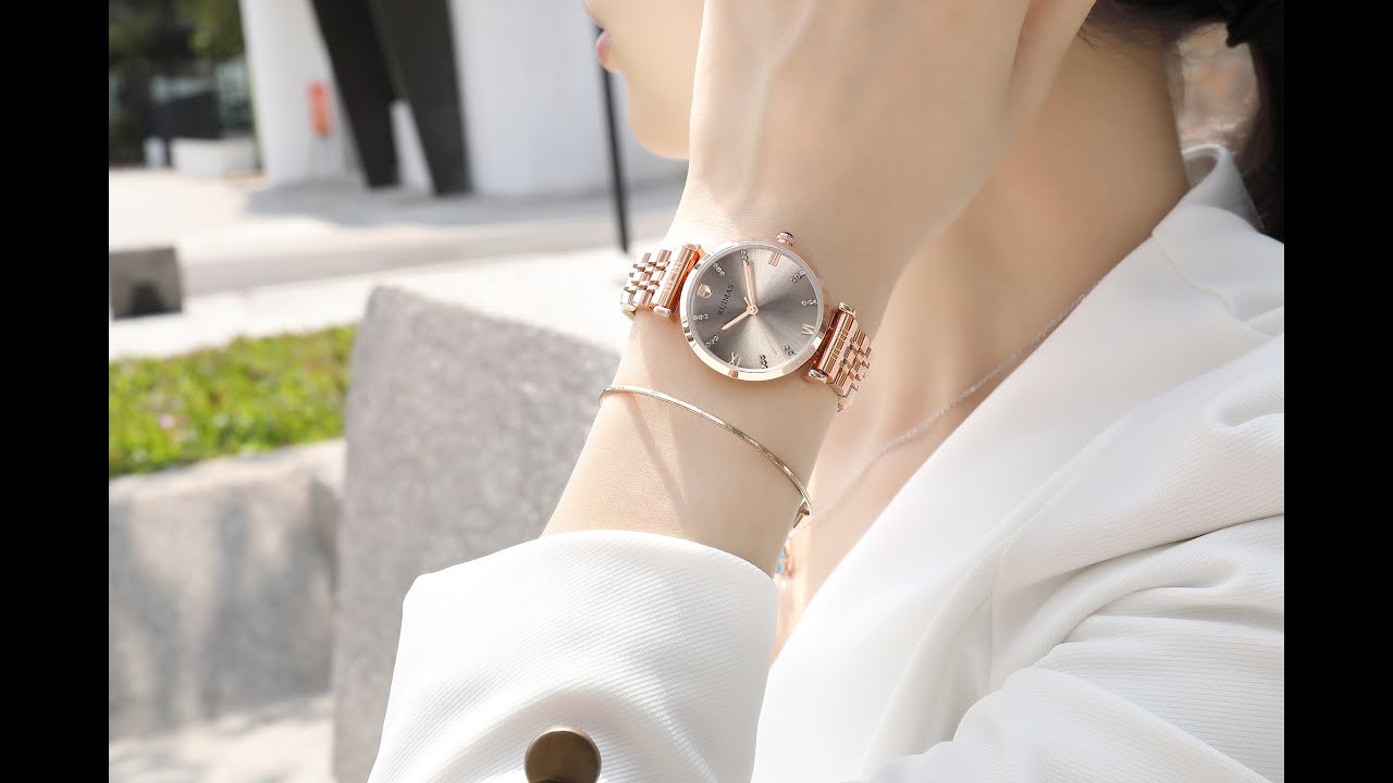 RUIMAS Women Watches Top Brand Luxury Quartz Watch Waterproof Fashion Ladies Wristwatch Stain Steel Dress Clock Reloj Mujer 536-12