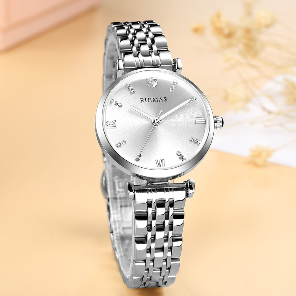 RUIMAS Women Watches Top Brand Luxury Quartz Watch Waterproof Fashion Ladies Wristwatch Stain Steel Dress Clock Reloj Mujer 536-4