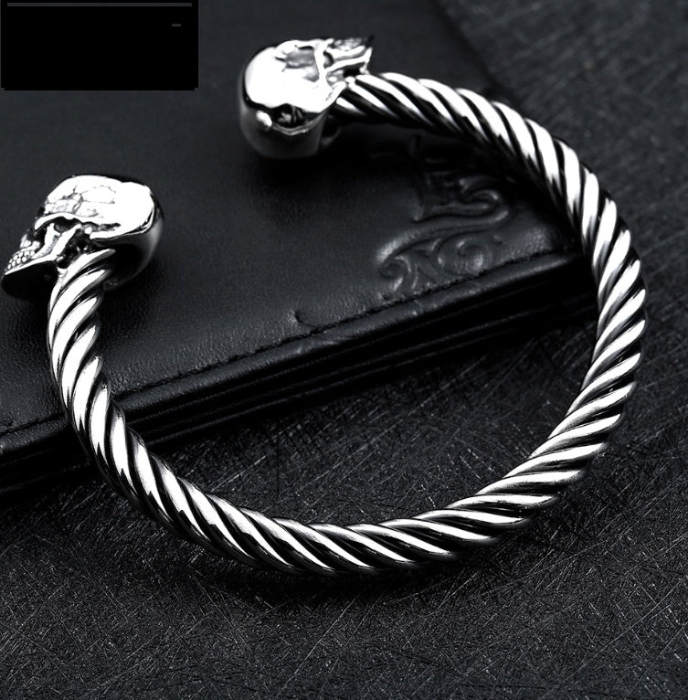 Titanium Steel - New Punk Skull Bracelet For Man
