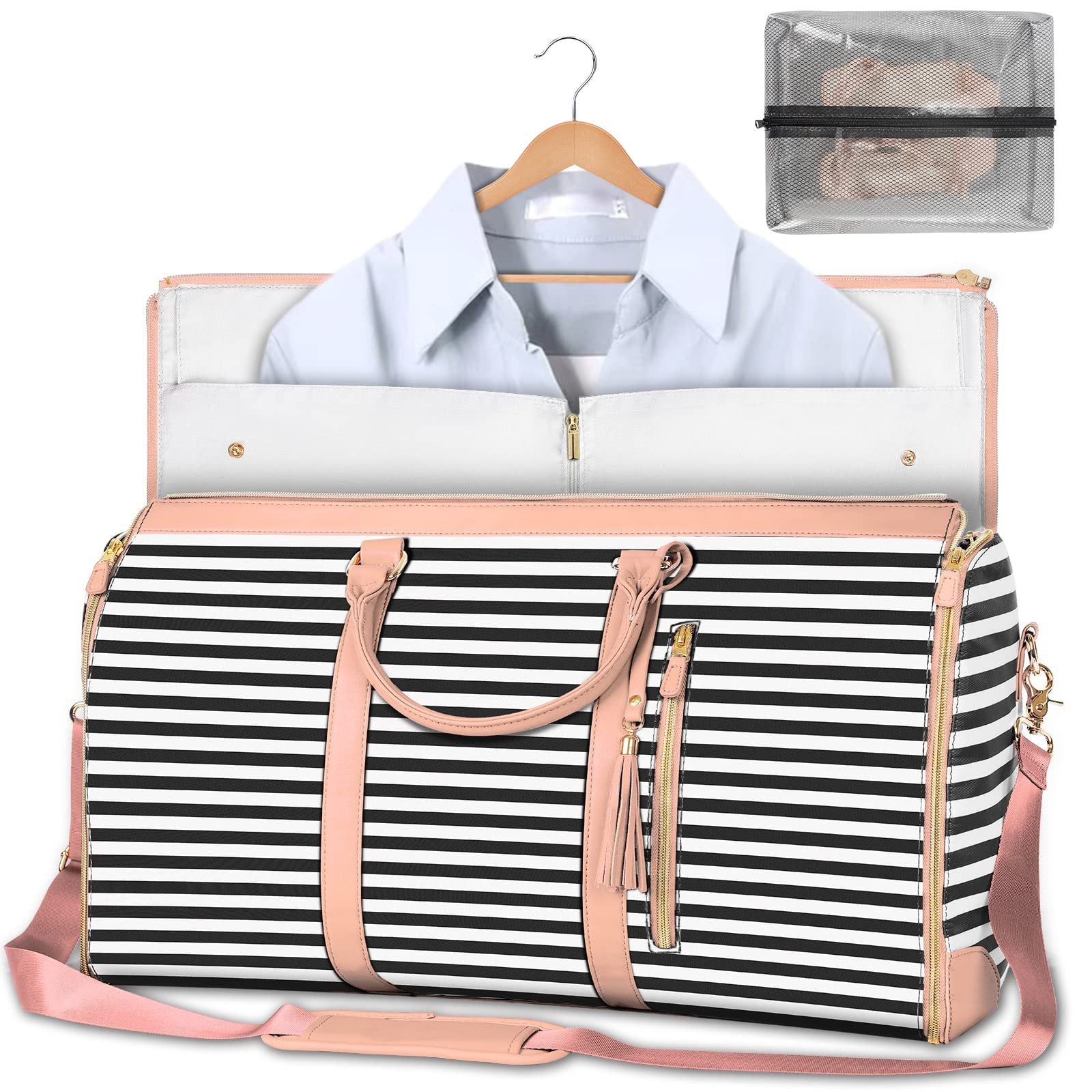 Large Capacity Travel Duffle Bag – Women's Foldable Suit & Clothes Organizer