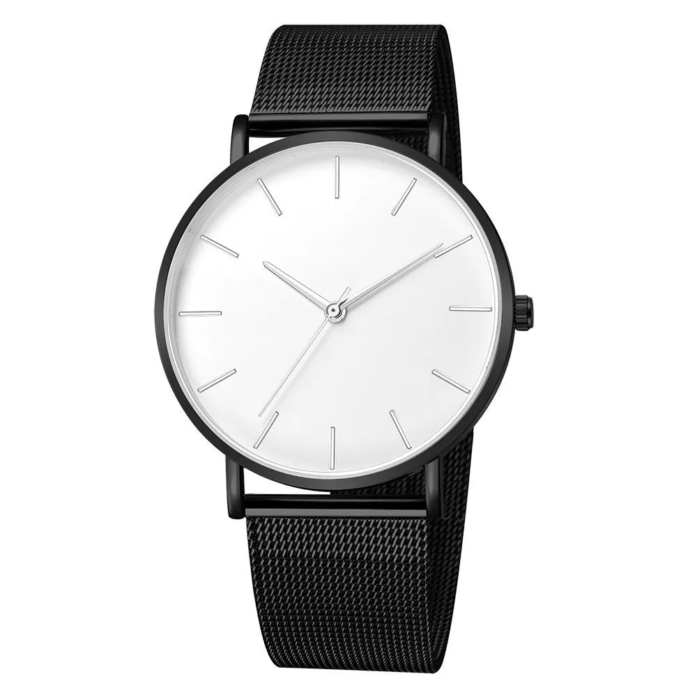 Ultra-Thin Mesh Strap Quartz Watch