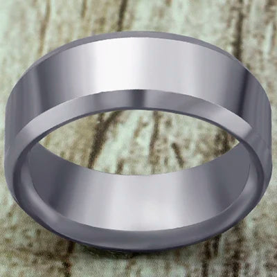 Classic 8mm Black Stainless Steel Ring – Unisex Wedding Band & Party Accessory
