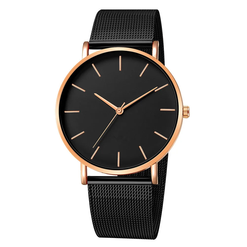 Ultra-Thin Mesh Strap Quartz Watch