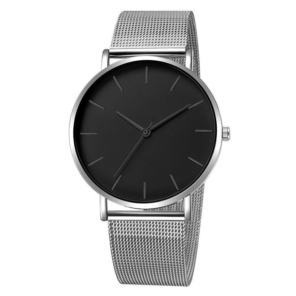 Ultra-Thin Mesh Strap Quartz Watch