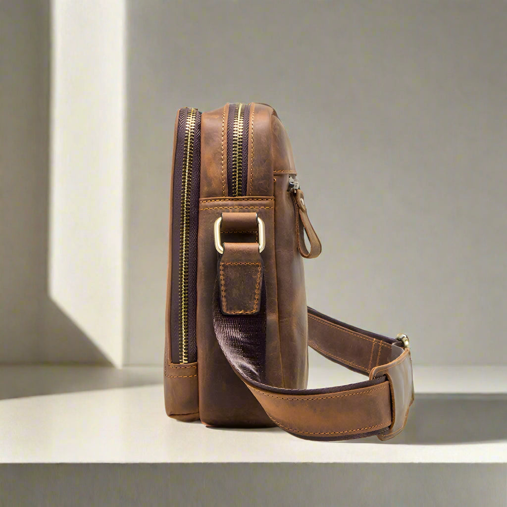 Genuine Leather Vintage Crossbody Bag