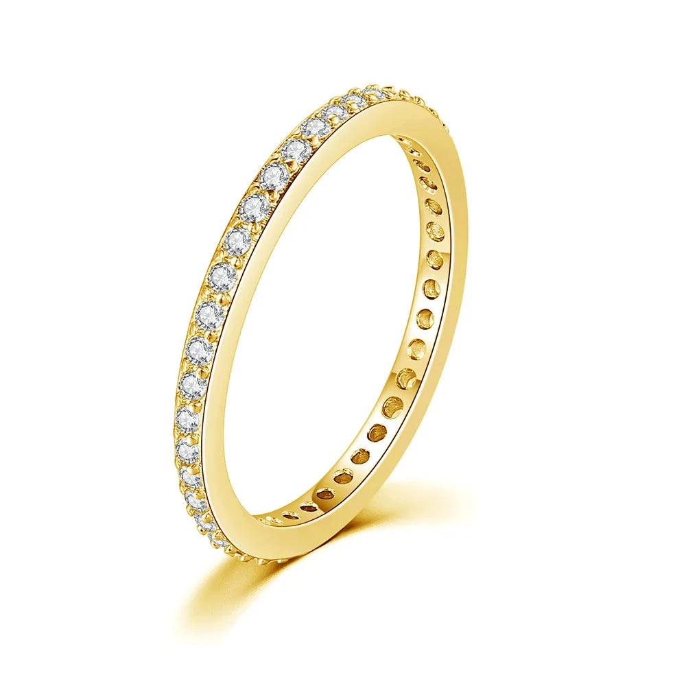 Delicate Thin Zircon Ring for Women