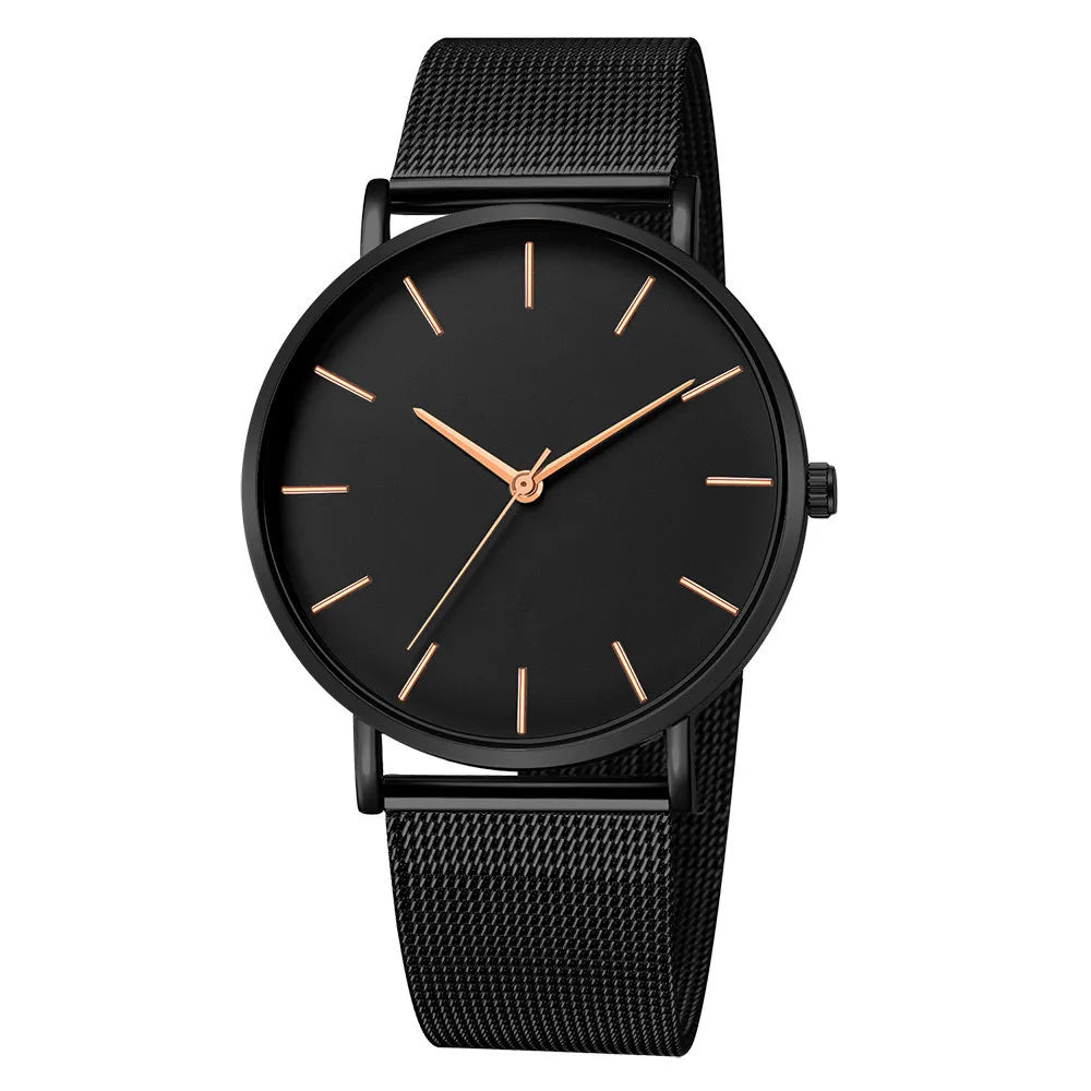 Ultra-Thin Mesh Strap Quartz Watch