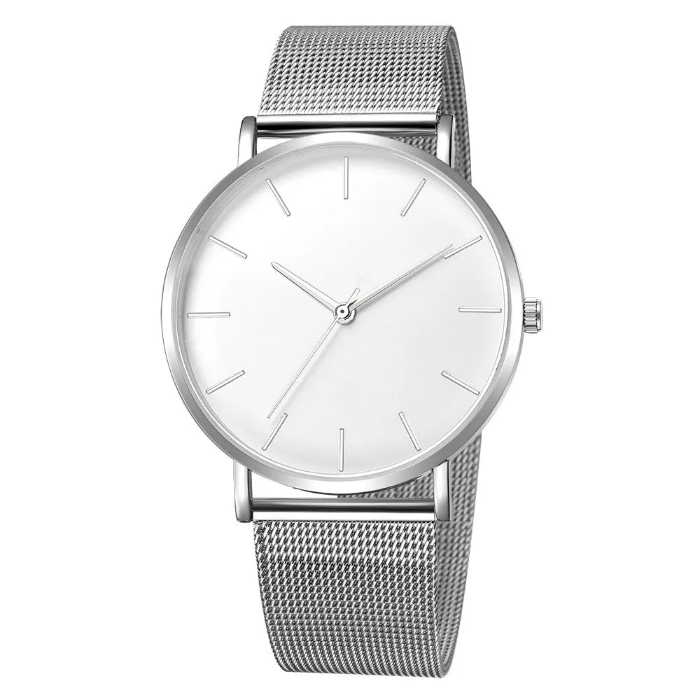 Ultra-Thin Mesh Strap Quartz Watch