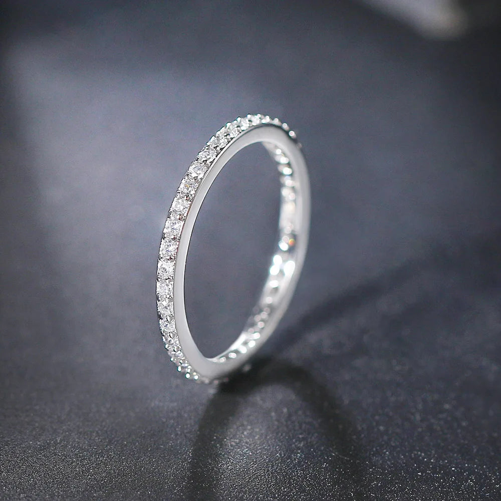 Delicate Thin Zircon Ring for Women