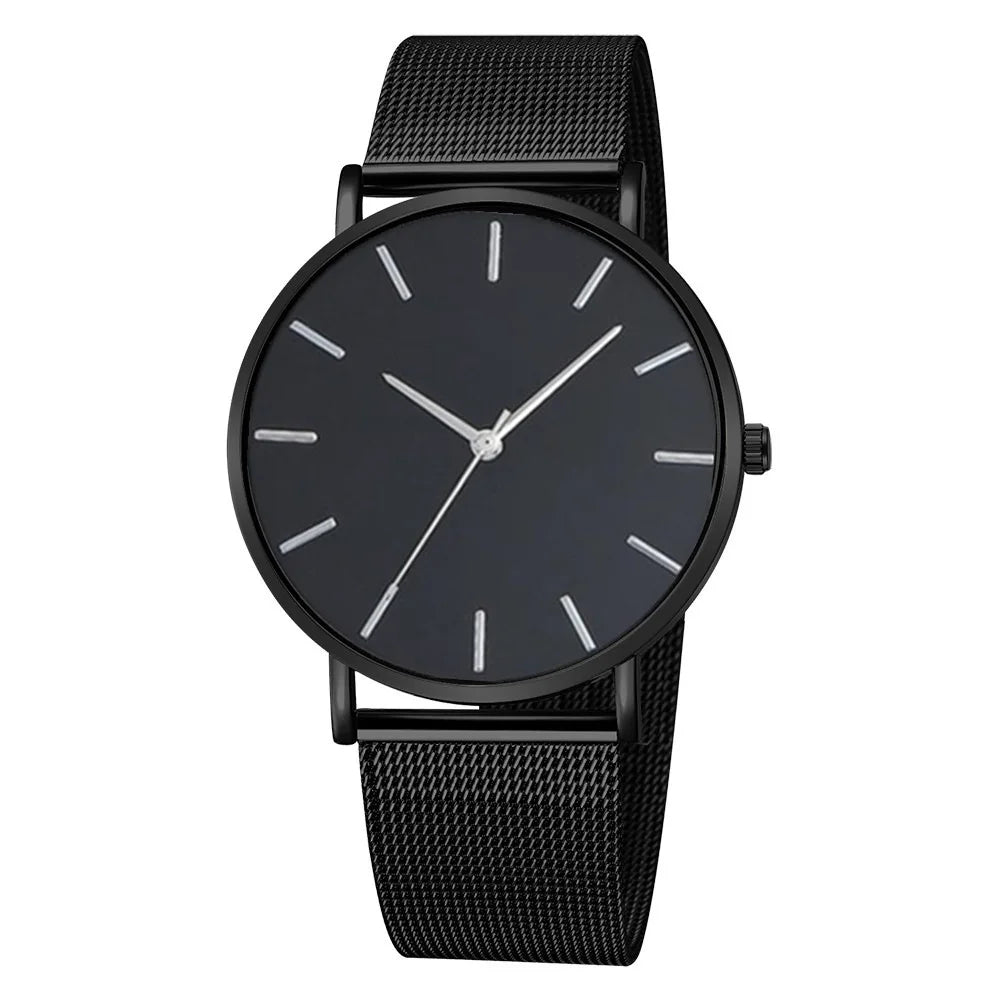 Ultra-Thin Mesh Strap Quartz Watch