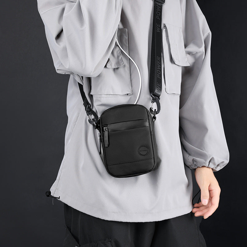Men's Waterproof Nylon Crossbody Bag - Lightweight & Durable Everyday Travel Bag with Adjustable Strap-0