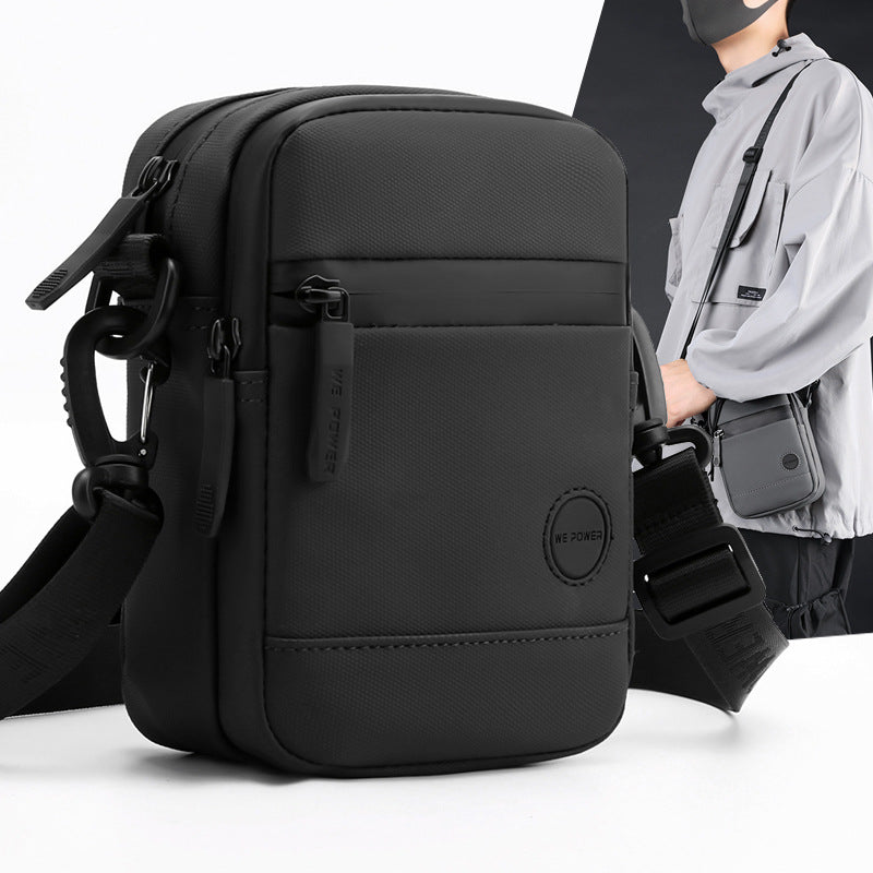 Men's Waterproof Nylon Crossbody Bag - Lightweight & Durable Everyday Travel Bag with Adjustable Strap-3