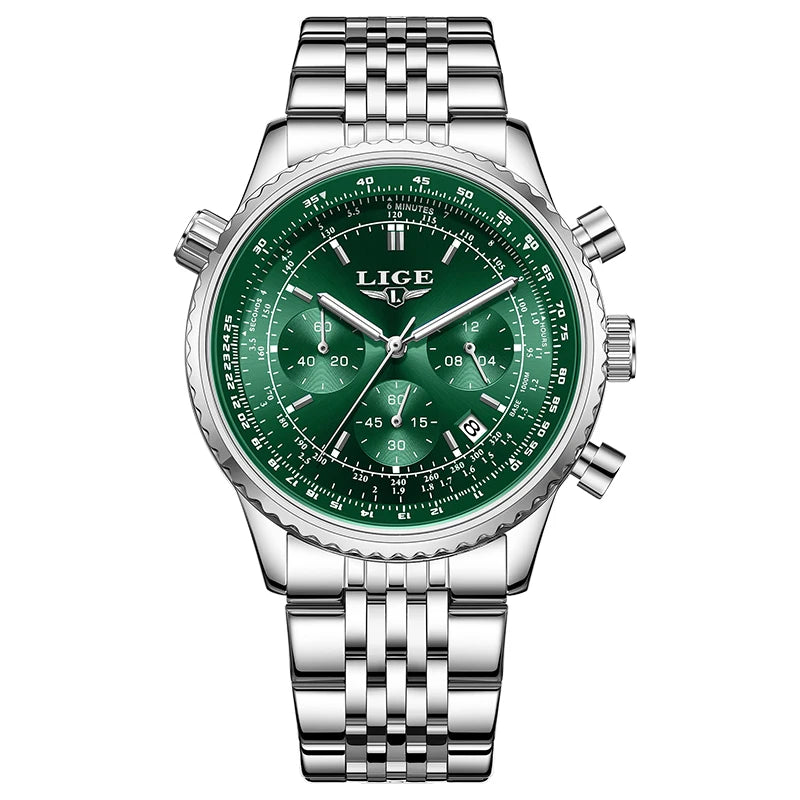 LIGE Emerald Chronograph Watch