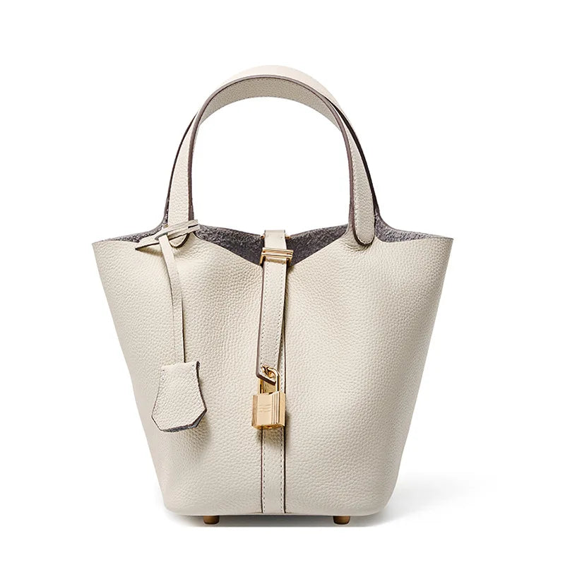 Premium - Elegant Leather Bucket Bag