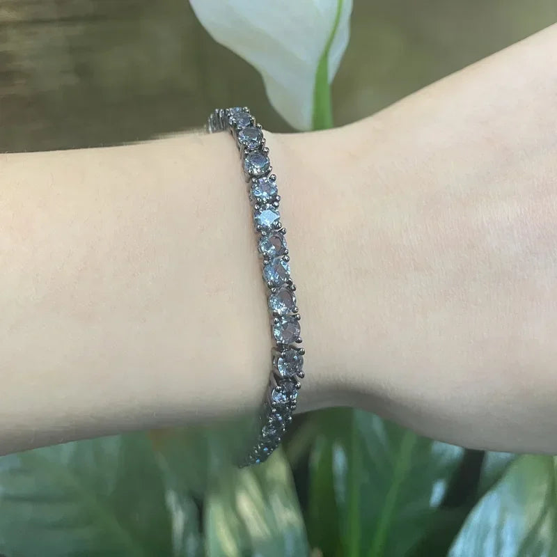 Elegant Anniversary Jewelry Set - Crystal Necklace, Earrings & Bracelet forWomen