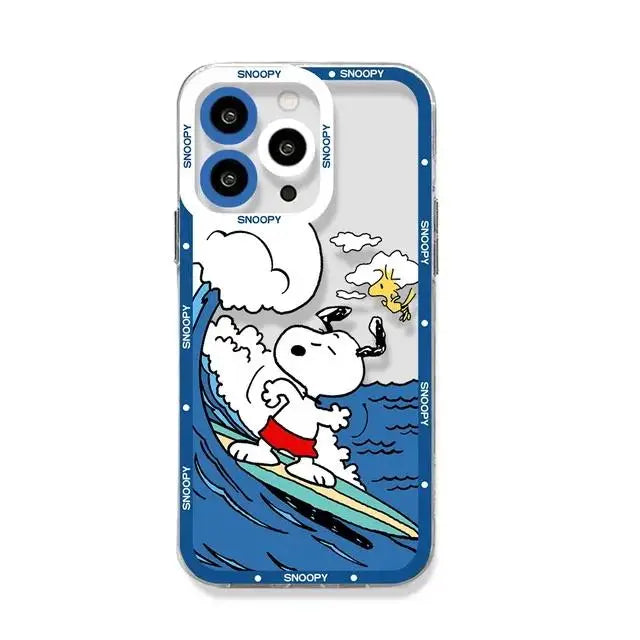 Clear Snoopy Soft Phone Case for iPhone