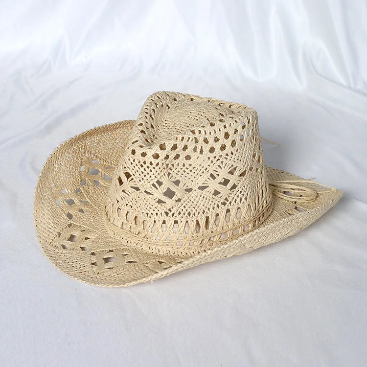 Shell Malan Retro Straw Cowboy Hat - 28 Color Option