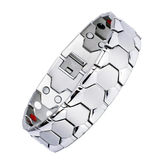 Black Stainless Steel Magnetic Therapy Bracelet
