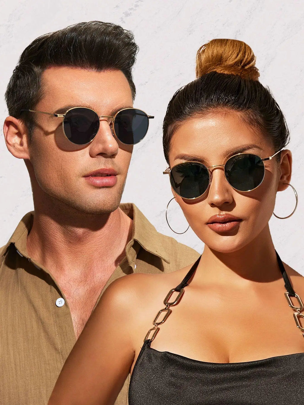 Retro Round Metal Sunglasses – Unisex UV400 Shades