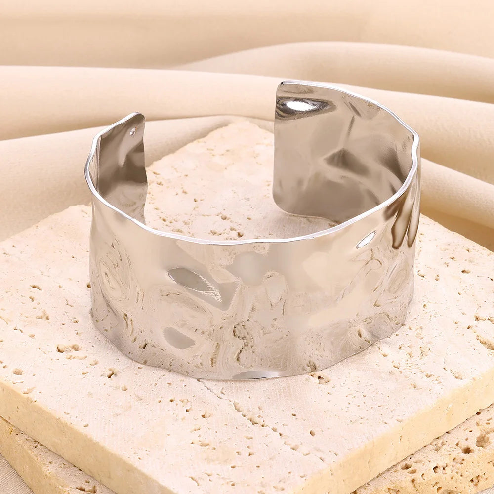 Vintage Irregular Silver Cuff Bracelet