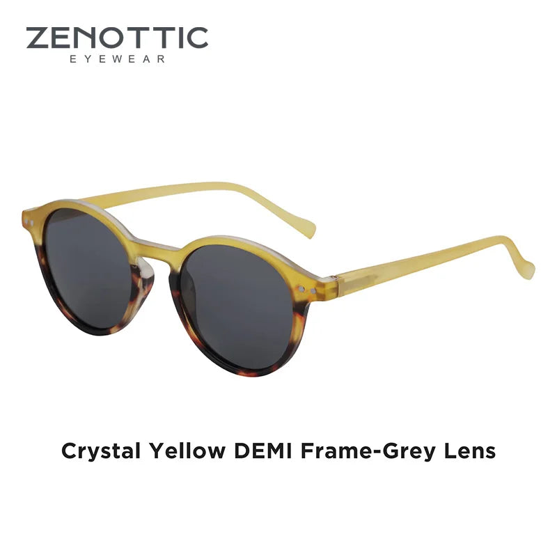 ZENOTTIC Retro Round Polarized Sunglasses – UV400 Protection