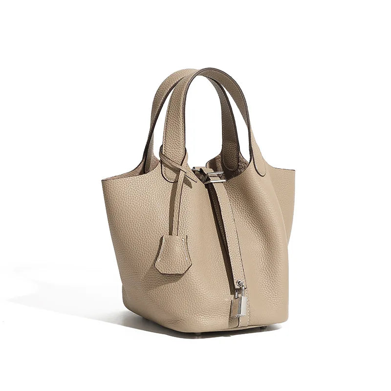 Premium - Elegant Leather Bucket Bag