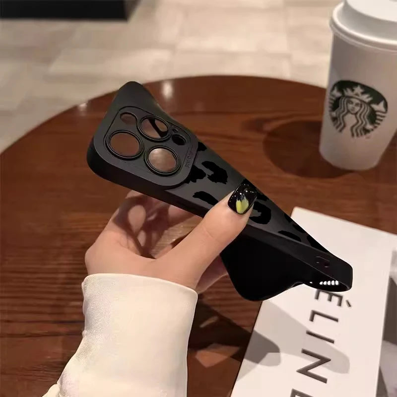 Leopard Design Phone Case with Camera Protection for iPhone