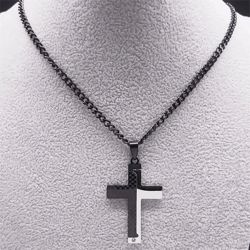 Stainless Steel Cross Pendant Necklace