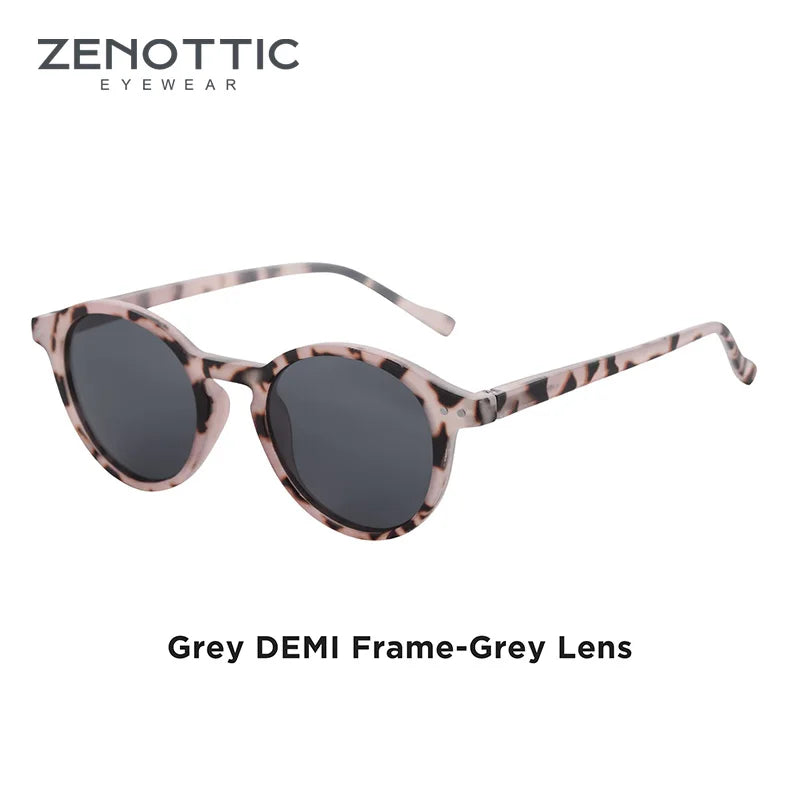 ZENOTTIC Retro Round Polarized Sunglasses – UV400 Protection