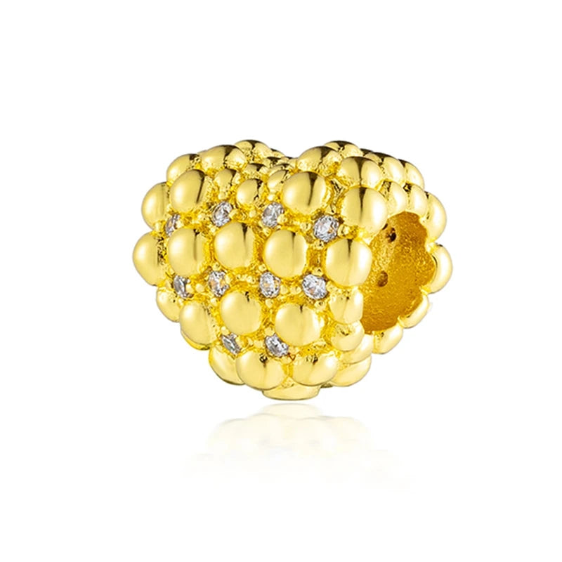 Gold-Plated Charm Collection– 925 Sterling Silver Compatible Beads for DIY Bracelets