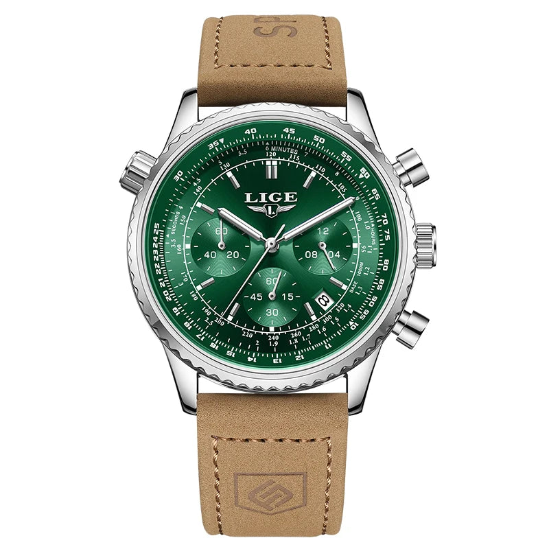 LIGE Emerald Chronograph Watch