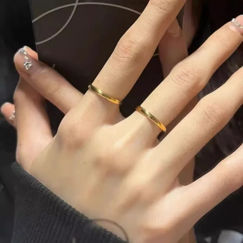 Thin Twist Stackable Ring – Minimalist 2mm Design