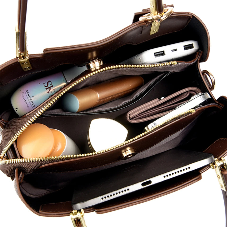 Premium - Soft Leather Tote & Shoulder Bag – Large Fashion Handbag for Women