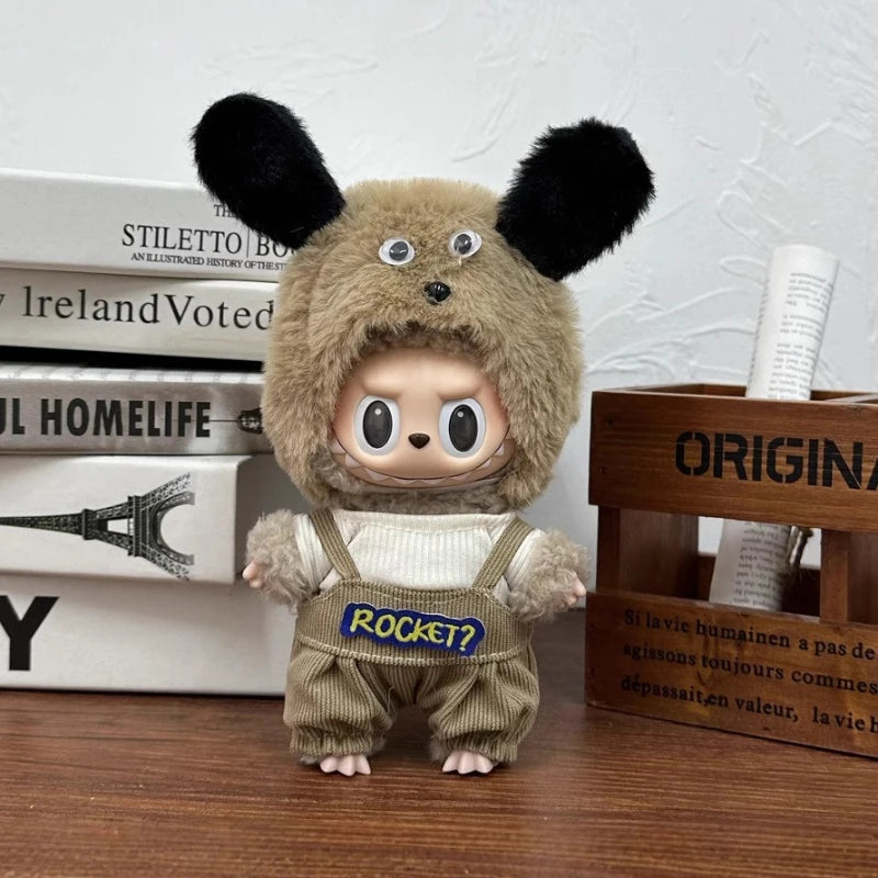 Labubu Capybara Cosplay Outfit – Plush Doll Clothes for 17cm