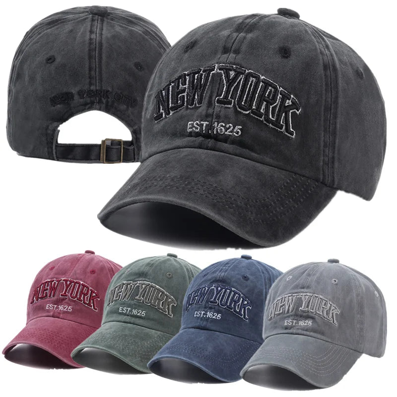 NYC Heritage™ Washed Cotton Cap – Unisex Vintage Dad Hat