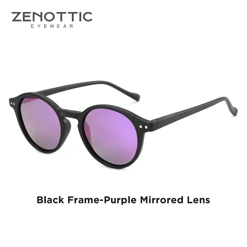 ZENOTTIC Retro Round Polarized Sunglasses – UV400 Protection