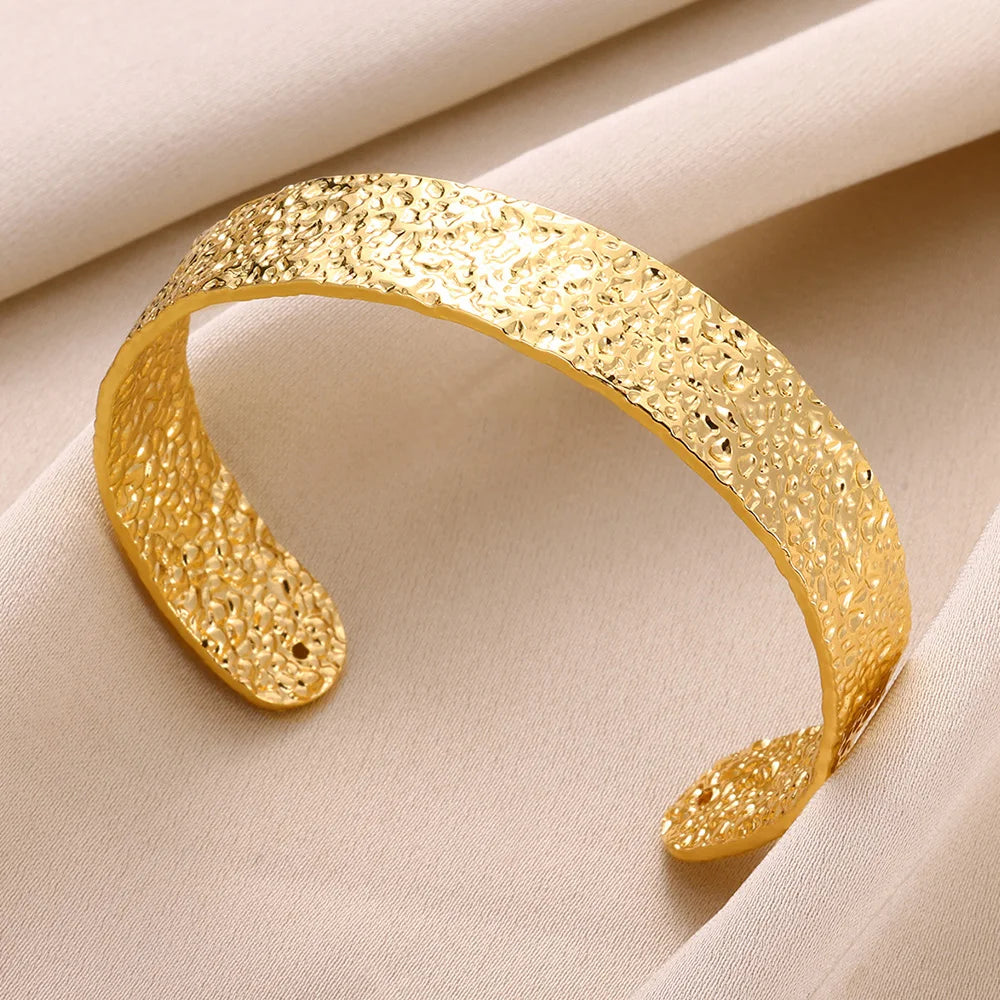 Golden Whisper Minimal Cuff Bracelet
