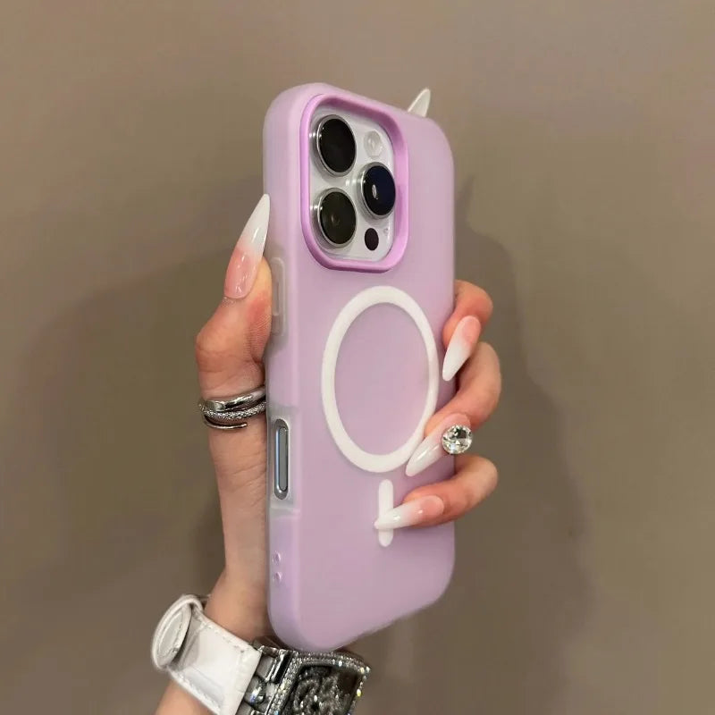 2-in-1 Candy Colour Soft Case with MagSafe – For iPhone 14–16 Series