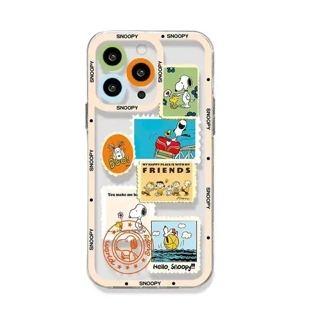 Clear Snoopy Soft Phone Case for iPhone