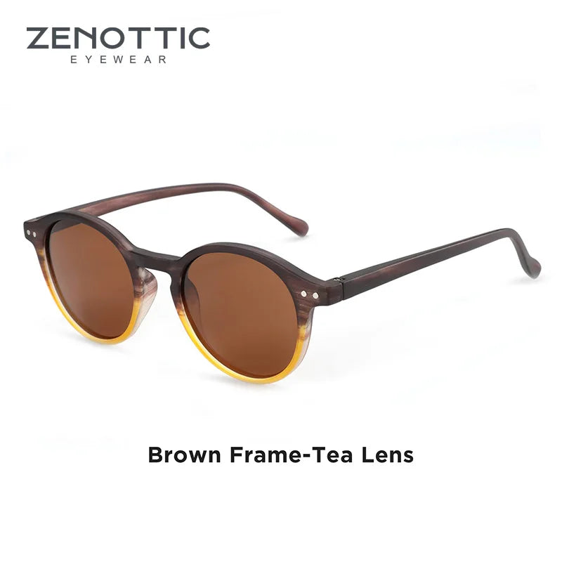 ZENOTTIC Retro Round Polarized Sunglasses – UV400 Protection
